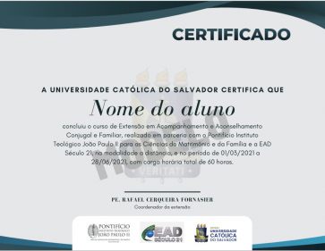 Certificado de Extensão Universitária - A. A. C. F